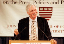 Ted Turner speaks at the Forum.