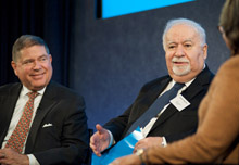 Alberto Ibargüen, president and CEO of the Knight Foundation, and Vartan Gregorian, president of Carnegie Corporation.