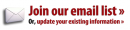 Join our email list