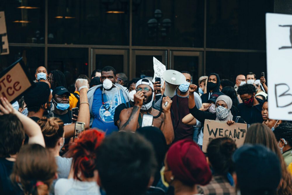 Photo of a Black Lives Matter protest in Minneapolis, 2020
