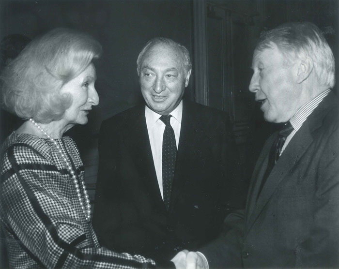 Phyllis Shorenstein, Walter Shorenstein, Frank Stanton (president emeritus of CBS)