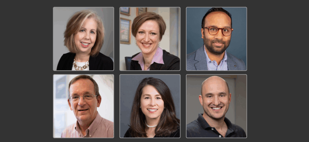 a grid of photos of Professors Nancy Gibbs, Julia Minson, Sharad Goel, Jim Waldo, Jennifer Lerner, and Todd Rogers