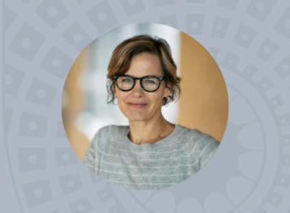 photo of Jennifer Pahlka, a light skinned woman with short blonde hair and glasses, wearing a gray shirt, set into a gray background.