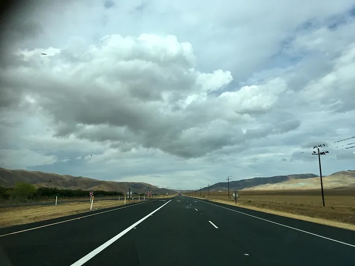 Photograph of an open highway