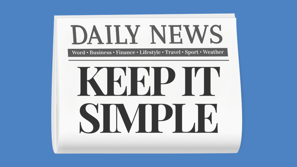 graphic of a newspaper front page filled with the words 