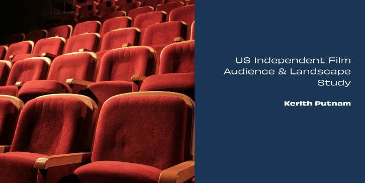 stock image of empty movie theater seats next to the title of the report and the author's name