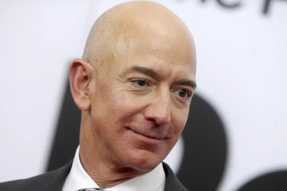 Jeff Bezos headshot wearing a suit