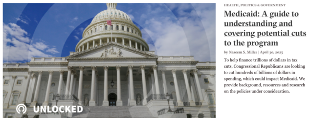 Link to read the Journalist's Resource's Medicaid explainer at JournalistsResource.org