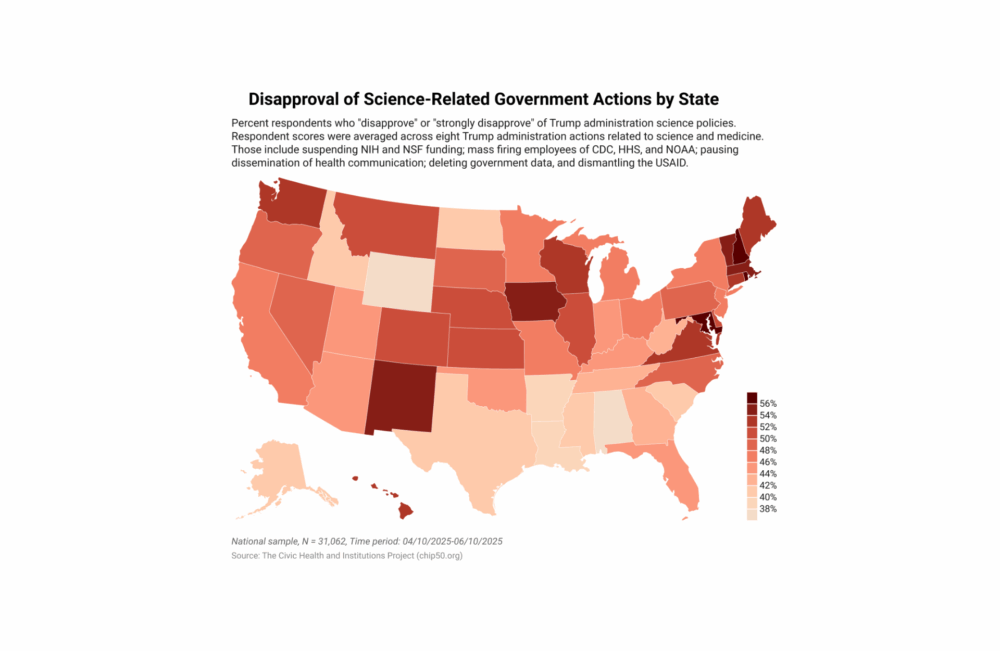 A U.S. map titled 