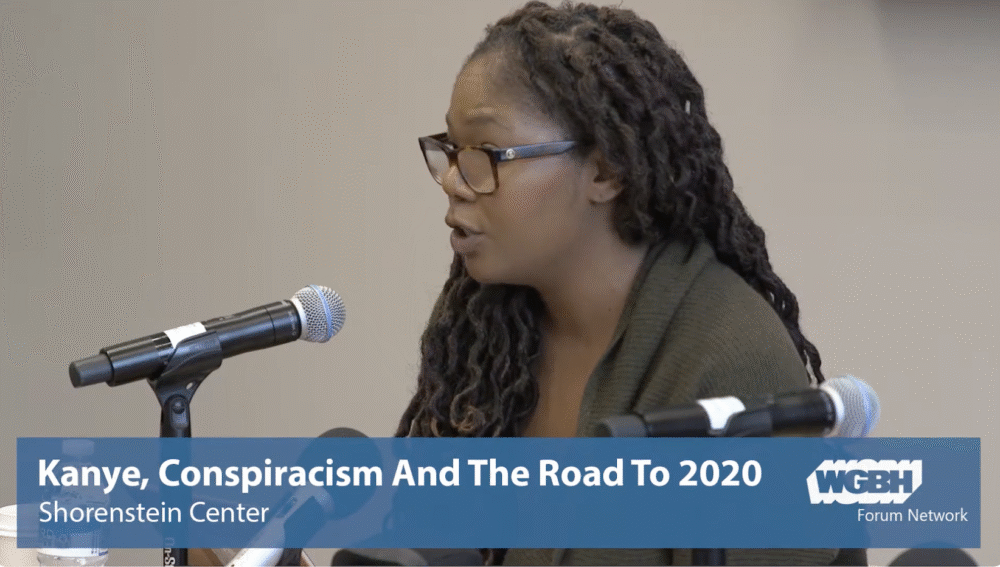 Brandi Collins-Dexter speaking at an event about the topic of her book