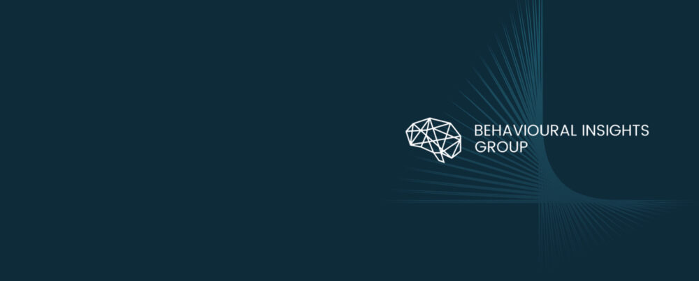 logo of the behavioral insights group, which is a network of interconnected lines forming the shape of a brain