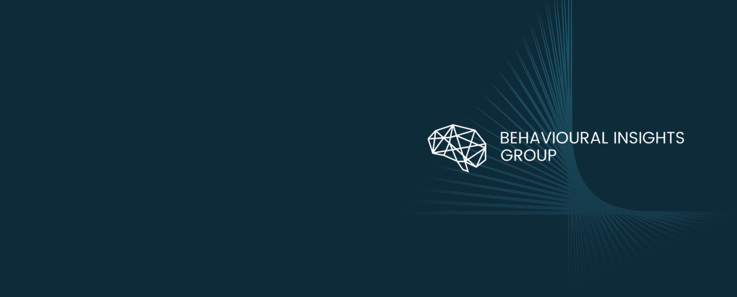 logo of the behavioral insights group, which is a network of interconnected lines forming the shape of a brain