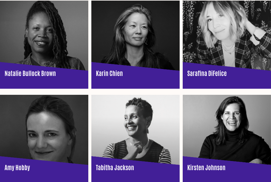 A grid of headshots of former DFPI program fellows, including Natalie Bullock Brown, Karen Chien, Sarafina DeFelice, Amy Hobby, Tabitha Jackson, and Kirsten Johnson.