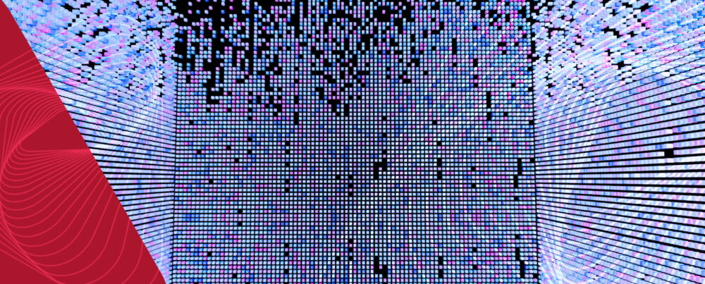 abstract image suggesting data points, or static on airwaves
