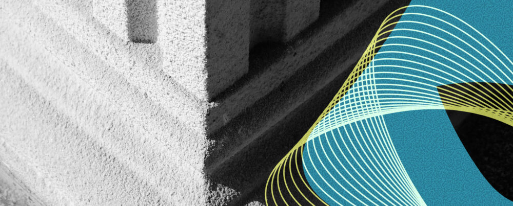 abstract image showing the corner of a government-esque building