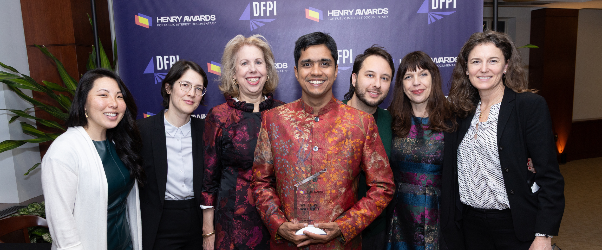 DFPI staff, Laura Manley, Nancy Gibbs, and the inaugural Henry Award winner at the 2025 Henry Awards celebration.