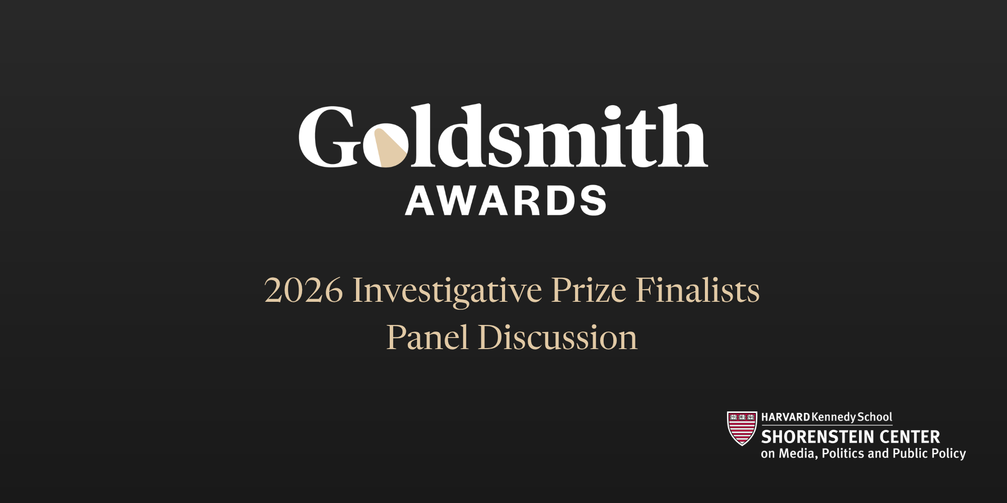 A dark background with the Goldsmith Awards logo and 
