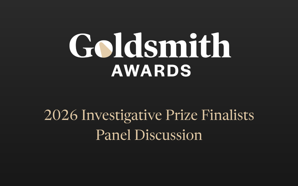 A dark background with the Goldsmith Awards logo and 